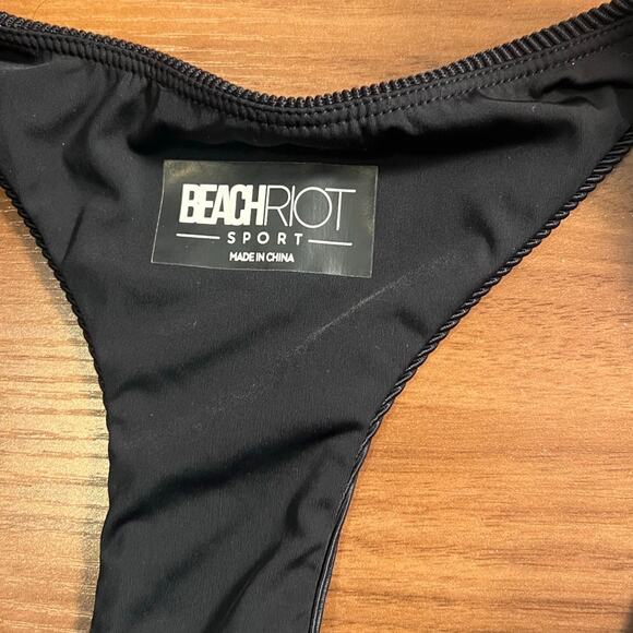 Beach Riot Shiny Ribbed Colorblock Sports Bra Size S - Picture 4 of 4